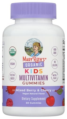 MARYRUTH'S Kinder-Vitamine | Multivitamin Gummis für Kinder ab 4 Jahren | Vegan | 60 Stück (1 Monatsvorrat)