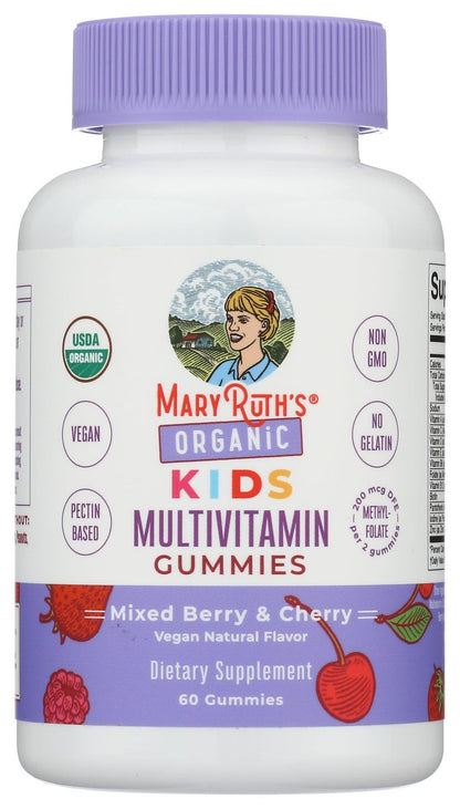MARYRUTH'S Kinder-Vitamine | Multivitamin Gummis für Kinder ab 4 Jahren | Vegan | 60 Stück (1 Monatsvorrat)