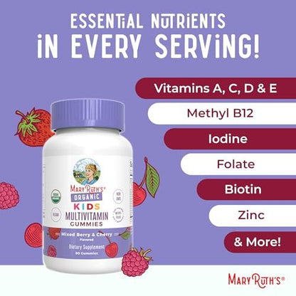 MARYRUTH'S Kinder-Vitamine | Multivitamin Gummis für Kinder ab 4 Jahren | Vegan | 60 Stück (1 Monatsvorrat)