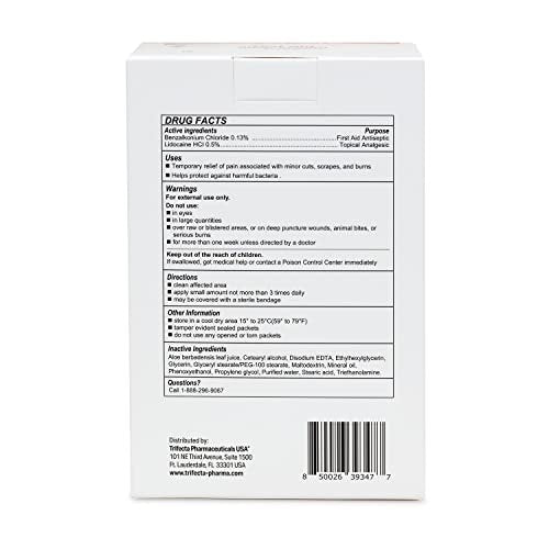 Globe First Aid Burn Cream 0,9 g Portionsbeutel (Box mit 144) – Erste-Hilfe-Creme zur Linderung von leichten Verbrennungen, Schnitt- und Schürfwunden
