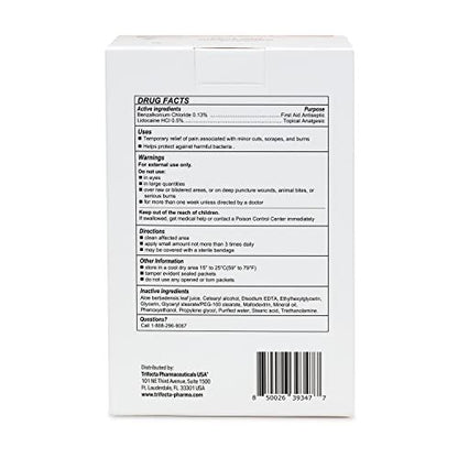 Globe First Aid Burn Cream 0,9 g Portionsbeutel (Box mit 144) – Erste-Hilfe-Creme zur Linderung von leichten Verbrennungen, Schnitt- und Schürfwunden