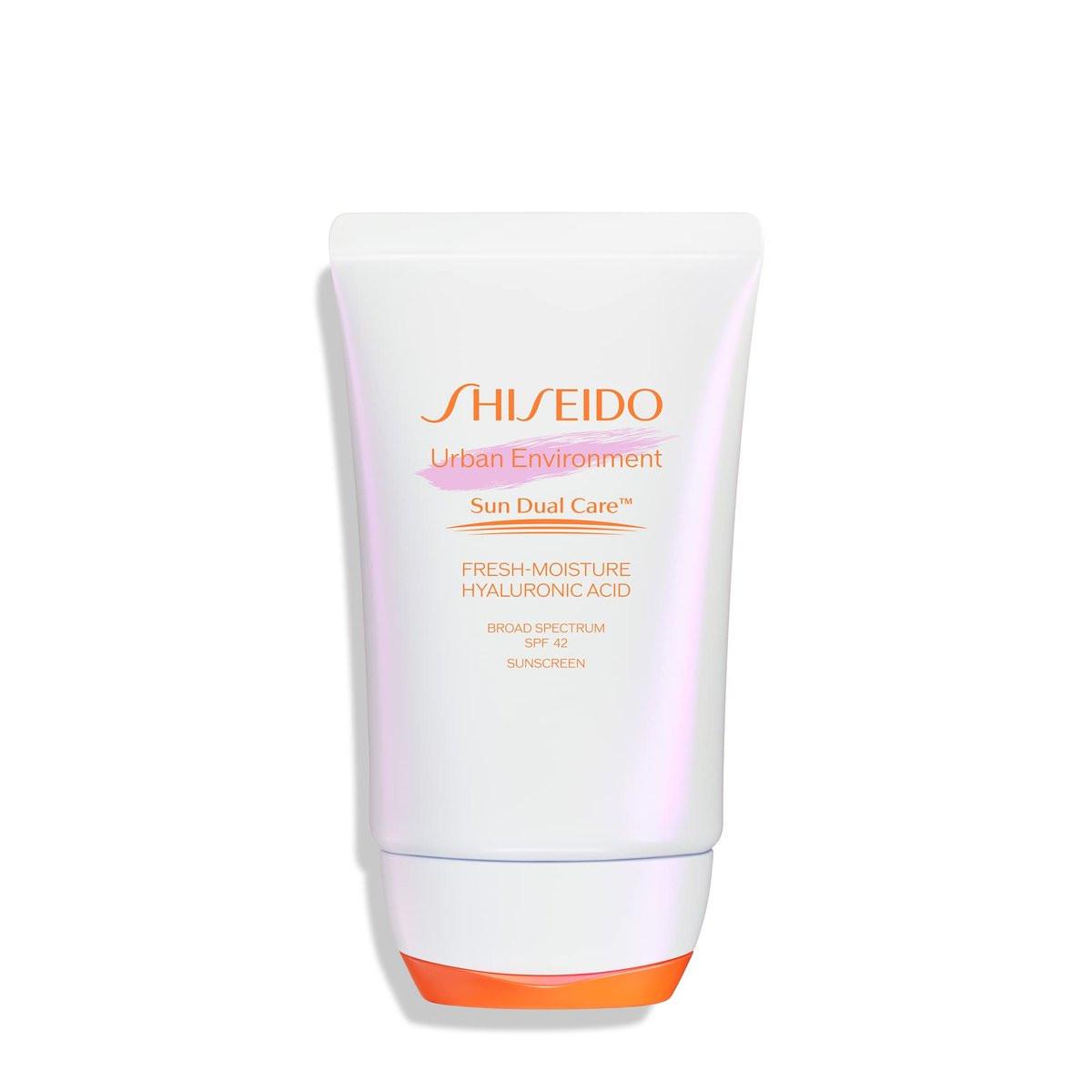 Shiseido Urban Environment Fresh-Moisture Sonnenschutz SPF 42 - 50 ml - Schützt vor UVA/UVB-Strahlen & Umweltverschmutzung - 12-Stunden-Feuchtigkeitsversorgung - Wasserbeständig für 40 Minuten - Nicht komedogen