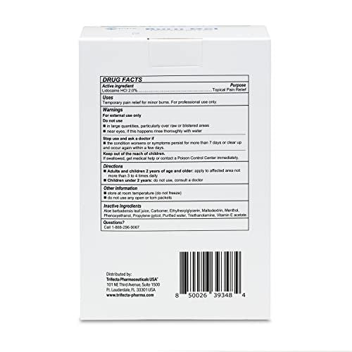 Globe First Aid Burn Gel mit Aloe 0,9g Beutel (Box mit 144 Stück) - Erste Hilfe Gel zur vorübergehenden Linderung von leichten Verbrennungen, Schnitten und Schürfwunden