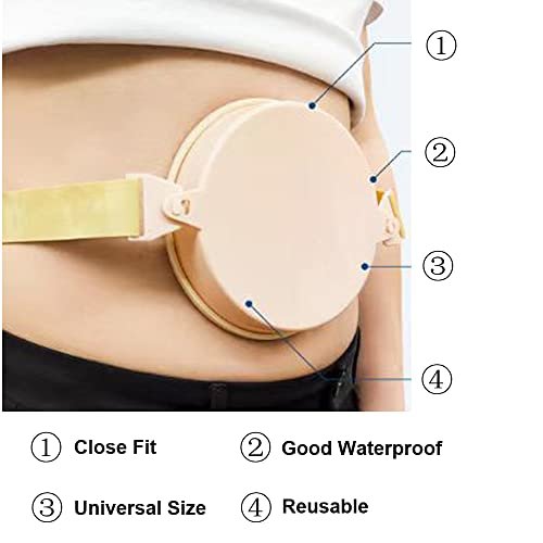 YEYSXSY Ostomiebedarf Stoma-Wasserdichte Duschabdeckung, Ostomie-Duschwundschutz, Beige, 15,5 x 15,5 x 4 cm