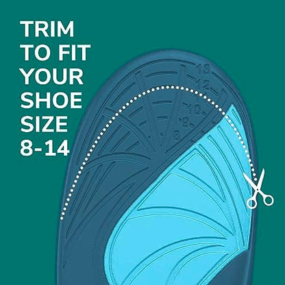 Dr. Scholl's® Revitalize Recovery Einlegesohlen – Schnellere Erholung, weniger Müdigkeit und Schmerzen – Für Herren Größe 8-14, Grün, 1 Paar