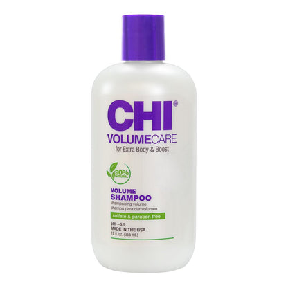 CHI VolumeCare Volumizing Shampoo – Volumen für feines, dünnes und plattes Haar, Feuchtigkeitsausgleich, sulfatfrei, parabenfrei, tierversuchsfrei, 355 ml