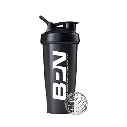 BARE PERFORMANCE NUTRITION Shaker Flasche 28 oz mit Drahtbesen - Schwarz