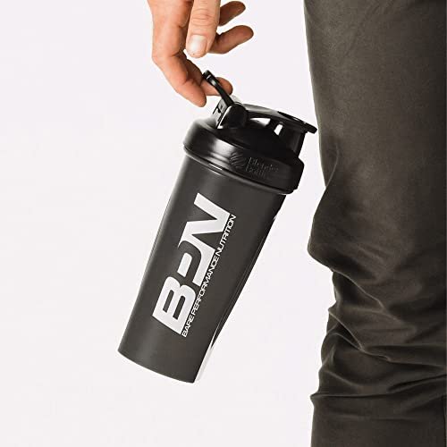 BARE PERFORMANCE NUTRITION Shaker Flasche 28 oz mit Drahtbesen - Schwarz