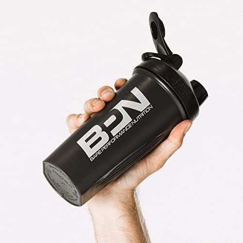 BARE PERFORMANCE NUTRITION Shaker Flasche 28 oz mit Drahtbesen - Schwarz