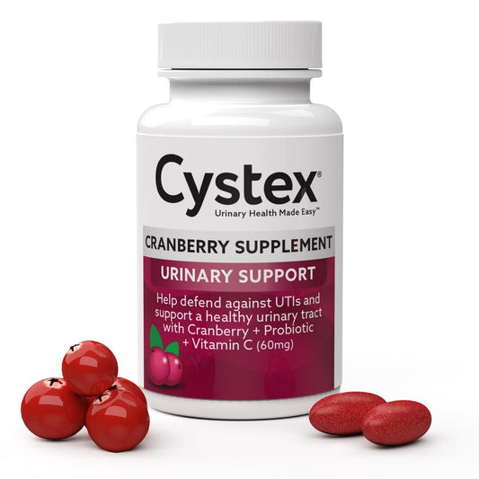 Cystex Cranberry Urinary Health Supplement – Cranberry, Probiotika, Präbiotika & Vitamin C für Harnwegs- und Vaginalgesundheit – pH- und Hefegleichgewicht – Zuckerfrei – 75 Kapseln