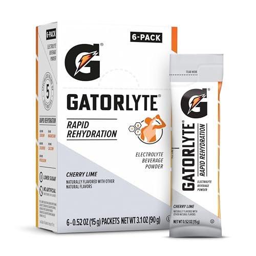 Gatorlyte Pulver Kirsch-Limetten-Geschmack – 16,9 oz Portion, 3,1 oz Nettogewicht (6er-Pack)