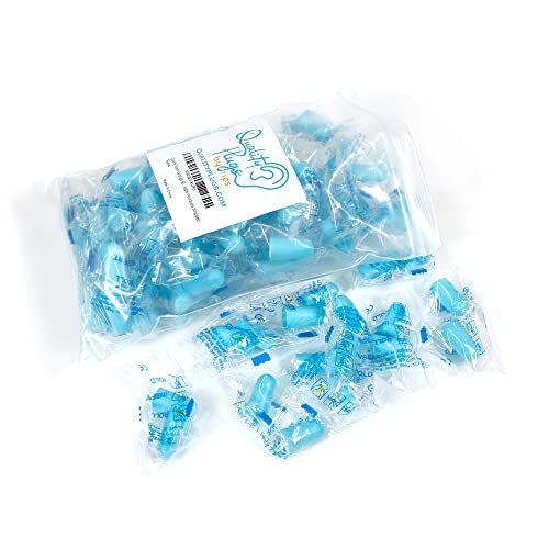 Qualitätsschaum Ohrstöpsel Blau - 50 Paar Großpackung, 32 dB Hochwertige Geräuschdämmende Ohrstöpsel für Schlafen, Schnarchen, Arbeit, Bau, Holzarbeiten - Einweg, Weich, Bequem & Schalldicht