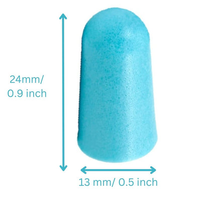 Qualitätsschaum Ohrstöpsel Blau - 50 Paar Großpackung, 32 dB Hochwertige Geräuschdämmende Ohrstöpsel für Schlafen, Schnarchen, Arbeit, Bau, Holzarbeiten - Einweg, Weich, Bequem & Schalldicht