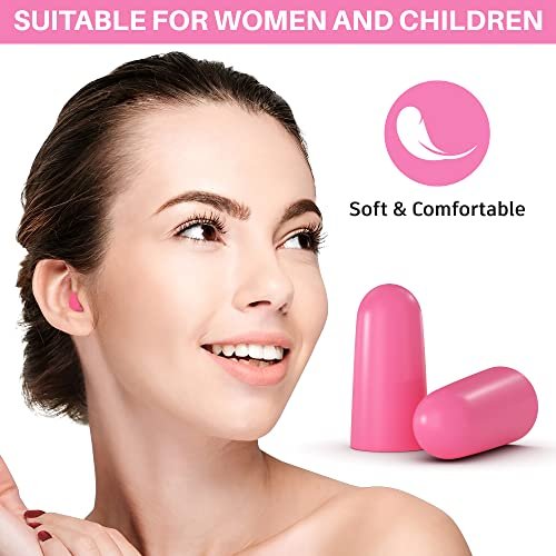 Schaumstoff-Ohrstöpsel klein 50 Paar - 30 dB Einweg-Ohrstöpsel zur Geräuschreduzierung für Kinder, Frauen, Babys, Kleinkinder - Seitenschläfer, Musik, Arbeit, Flugzeug, Konzert-Gehörschutz Bulk