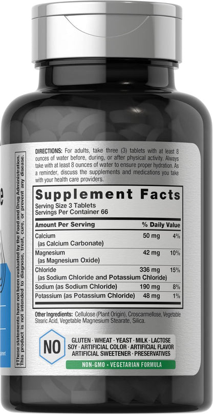 Horbäach Elektrolyt-Tabletten | 200 Stück | Unterstützt Hydratation, Balance & Vitalität | mit Calcium, Magnesium, Chlorid, Natrium und Kalium | Vegetarisch, Nicht-GVO & Glutenfrei