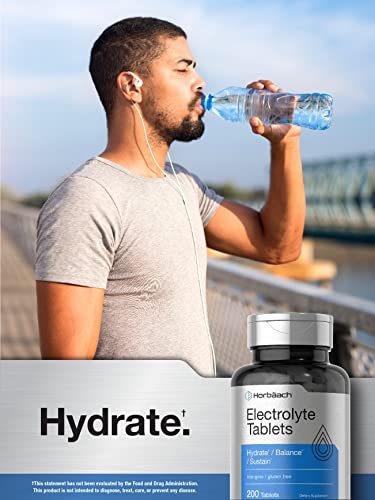 Horbäach Elektrolyt-Tabletten | 200 Stück | Unterstützt Hydratation, Balance & Vitalität | mit Calcium, Magnesium, Chlorid, Natrium und Kalium | Vegetarisch, Nicht-GVO & Glutenfrei