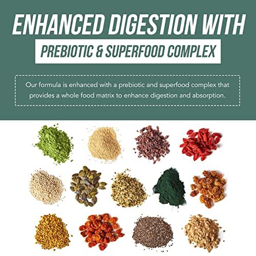 Bio Vitamin D3 5.000 IE – 100 % Vollwertkost & pflanzliches Cholecalciferol, veganes Vitamin D – angereichert mit Präbiotika & Superfood-Komplex – Bio, vegan, ohne Gentechnik & glutenfrei (60 Kapseln)