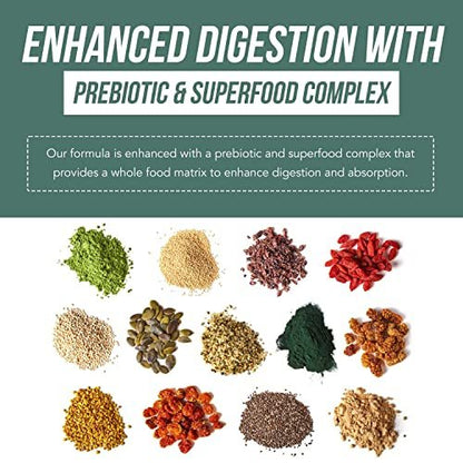 Bio Vitamin D3 5.000 IE – 100 % Vollwertkost & pflanzliches Cholecalciferol, veganes Vitamin D – angereichert mit Präbiotika & Superfood-Komplex – Bio, vegan, ohne Gentechnik & glutenfrei (60 Kapseln)