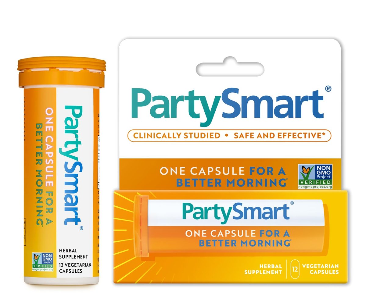Himalaya PartySmart – 12 Kapseln – Pflanzliche Leberunterstützung für einen besseren Morgen nach dem Trinken – Vegan, Nicht-GVO, Glutenfrei, klinisch untersucht