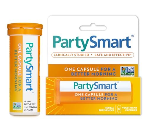 Himalaya PartySmart – 12 Kapseln – Pflanzliche Leberunterstützung für einen besseren Morgen nach dem Trinken – Vegan, Nicht-GVO, Glutenfrei, klinisch untersucht
