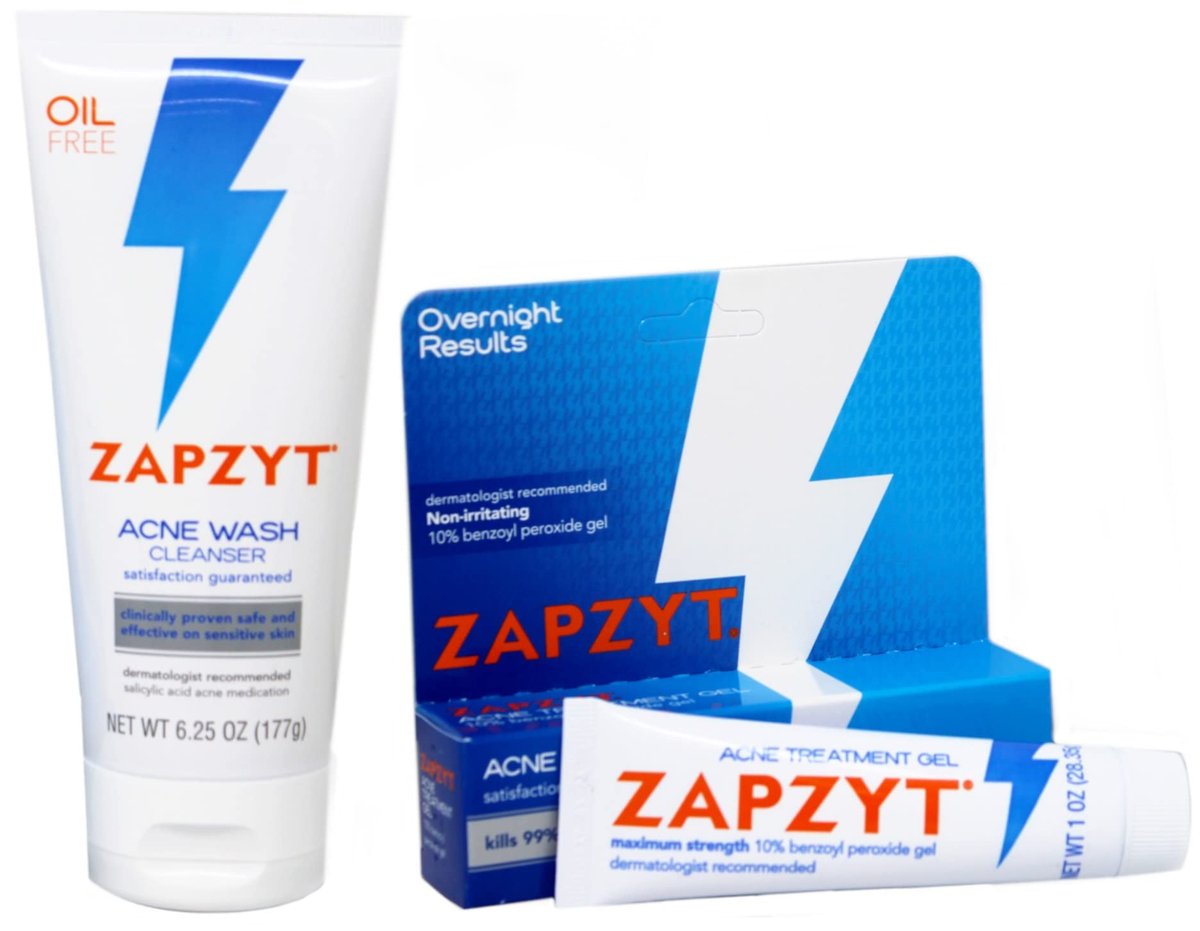 Zapzyt 2-Stufen Aknebehandlung - Effektive Gel-Formel gegen Pickel und Mitesser