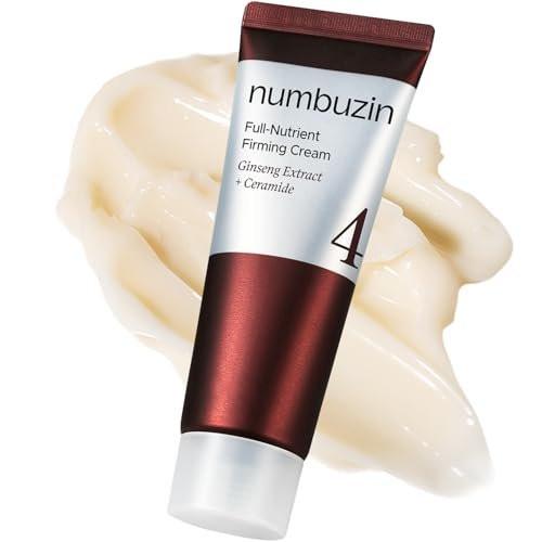 numbuzin No.4 Cream | Full-Nutrient Firming Cream | Hautelastizität, Anti-Aging, Faltenpflege, tiefenwirksame Pflege, Feuchtigkeit | Roter Ginseng, Panthenol, Niacinamid, Bifida | 60 ml
