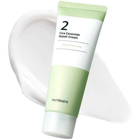 Numbuzin No.2 Cica Ceramide Repair Cream – Beruhigende & Feuchtigkeitsspendende Gesichtscreme mit Ceramiden und Centella Asiatica für alle Hauttypen, 2,02 fl. oz.