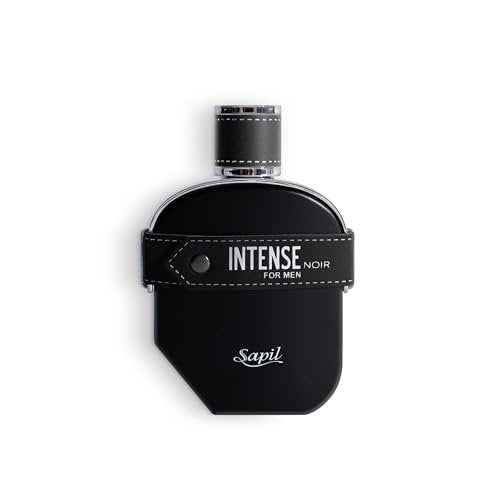 Sapil Intense Noir Eau de Parfum für Herren – Lang anhaltender maskuliner Duft mit Amber, Leder, Patchouli & Moschus – Kühner Duft mit Zitrusnoten – 100 ml