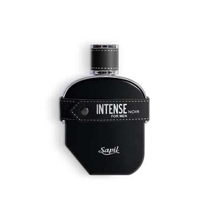 Sapil Intense Noir Eau de Parfum für Herren – Lang anhaltender maskuliner Duft mit Amber, Leder, Patchouli & Moschus – Kühner Duft mit Zitrusnoten – 100 ml