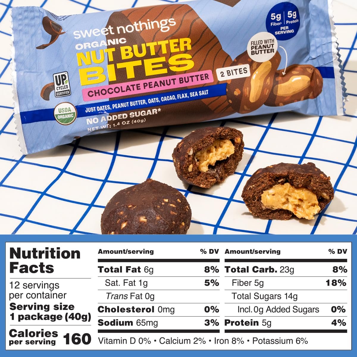 Sweet Nothings Bio-Nussbutter-Bissen, Sortenpaket: Schokolade, Apfel-Zimt & Haferflocken-Rosinen – 6 Beutel (2 pro Sorte), kein Zuckerzusatz, Ballaststoffquelle, nur 7 Zutaten