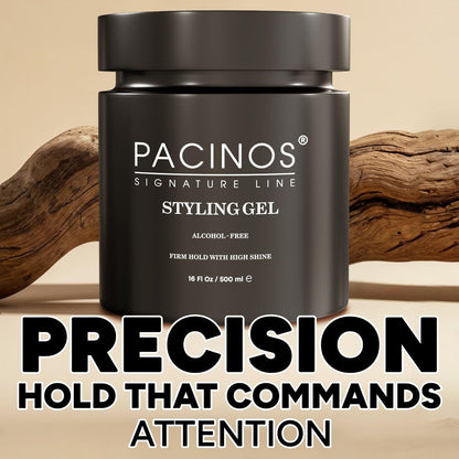 Pacinos Haar-Gel für Männer – Starker Halt mit flexibler Styling-Option – Hochglänzender Wet-Look – Wasserbasierte Formel, leicht auswaschbar – Keine Flocken – Für alle Haartypen – Styling bleibt den ganzen Tag an Ort und Stelle – 16 oz