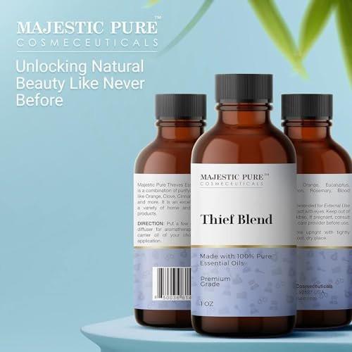 Majestic Pure Ätherisches Öl Blend mit Eukalyptus, Rosmarin, Zitrone & anderen Ölen | 100% reines Premiumöl für Stimmungsaufhellung, DIY-Produkte, Reinigung | Ätherische Öle für Diffuser & Aromatherapie | 30 ml