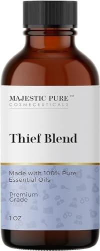 Majestic Pure Ätherisches Öl Blend mit Eukalyptus, Rosmarin, Zitrone & anderen Ölen | 100% reines Premiumöl für Stimmungsaufhellung, DIY-Produkte, Reinigung | Ätherische Öle für Diffuser & Aromatherapie | 30 ml