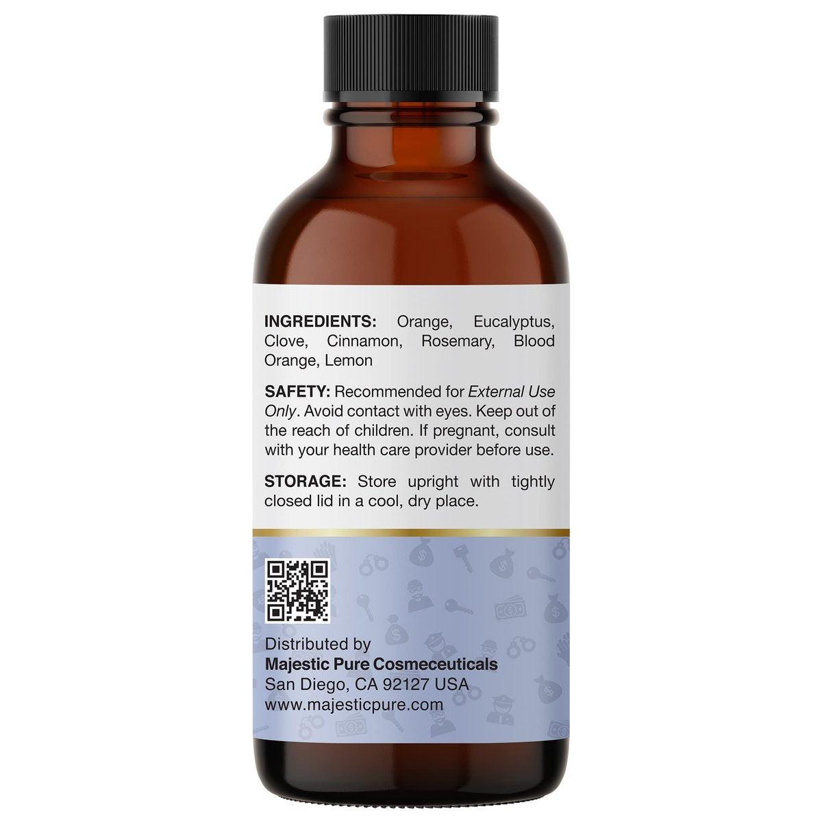 Majestic Pure Ätherisches Öl Blend mit Eukalyptus, Rosmarin, Zitrone & anderen Ölen | 100% reines Premiumöl für Stimmungsaufhellung, DIY-Produkte, Reinigung | Ätherische Öle für Diffuser & Aromatherapie | 30 ml
