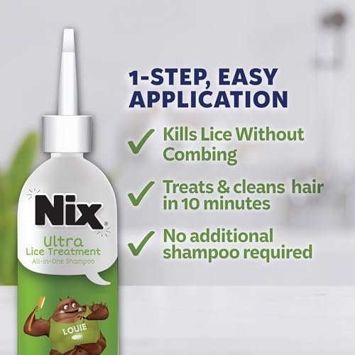 Nix Läuse Behandlung & Präventions-Kit – All-in-One Shampoo (118 ml) mit Läusekamm und täglichem Leave-in Spray (177 ml)