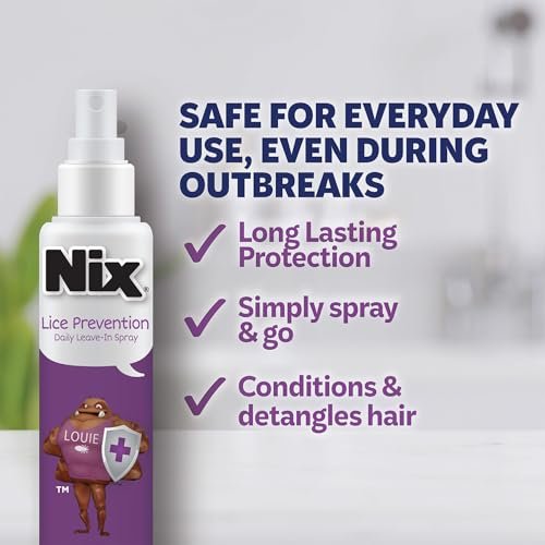 Nix Läuse Behandlung & Präventions-Kit – All-in-One Shampoo (118 ml) mit Läusekamm und täglichem Leave-in Spray (177 ml)