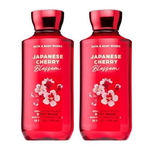 Bath & Body Works Japanese Cherry Blossom Duschgel – Nährende Reinigung mit Pro-Vitamin B5 & Aloe Vera, ikonischer floraler Duft, sanft für die tägliche Anwendung, 2 x 295 ml