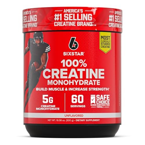 Six Star 100% Kreatin Monohydrat Pulver – Geschmacksneutrales mikronisiertes Kreatin für Trainingsleistung, Muskelaufbau & Kraft – 60 Portionen