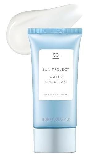 THANKYOU FARMER Sun Project Water Sun Cream 50 ml – Leichter Sonnenschutz für das Gesicht