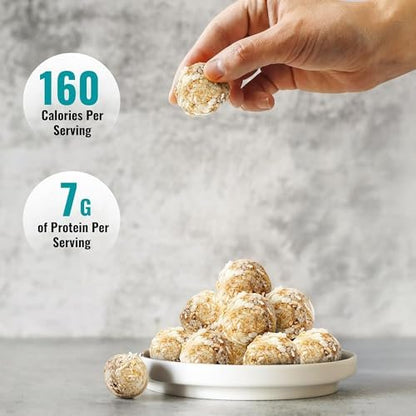 The GFB Kokos-Cashew Protein Bites – Glutenfrei, pflanzlich, nicht gentechnisch verändert, nachhaltig hergestellt – unglaublich leckere, gesunde, vegane Protein-Energiebällchen, 1,2 oz (10er Pack)