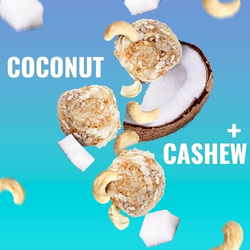 The GFB Kokos-Cashew Protein Bites – Glutenfrei, pflanzlich, nicht gentechnisch verändert, nachhaltig hergestellt – unglaublich leckere, gesunde, vegane Protein-Energiebällchen, 1,2 oz (10er Pack)