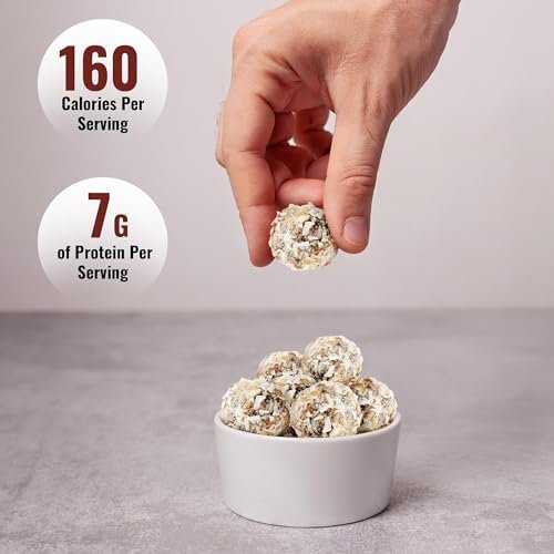 The GFB Dark Chocolate Coconut Protein Bites – Glutenfrei, pflanzlich, nicht genetisch verändert, nachhaltig hergestellt – unglaublich lecker, gesund, vegan, Protein-Energiebällchen, 1,2 oz (10er Pack)