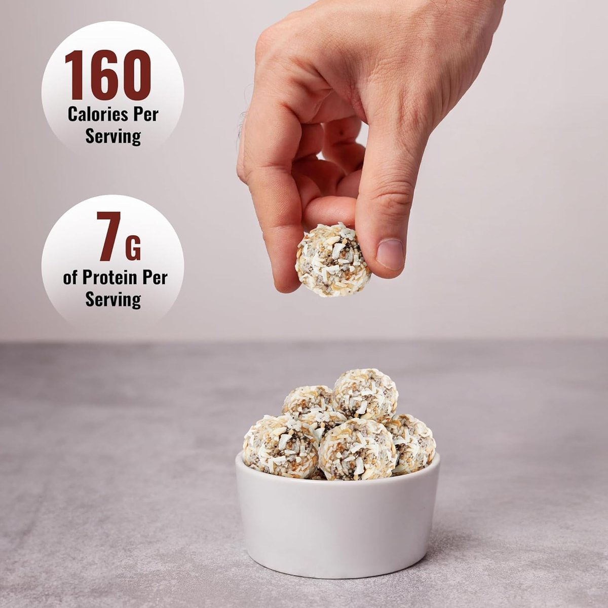 The GFB Dark Chocolate Coconut Protein Bites – Glutenfrei, pflanzlich, nicht genetisch verändert, nachhaltig hergestellt – unglaublich lecker, gesund, vegan, Protein-Energiebällchen, 1,2 oz (10er Pack)