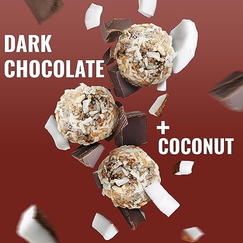 The GFB Dark Chocolate Coconut Protein Bites – Glutenfrei, pflanzlich, nicht genetisch verändert, nachhaltig hergestellt – unglaublich lecker, gesund, vegan, Protein-Energiebällchen, 1,2 oz (10er Pack)