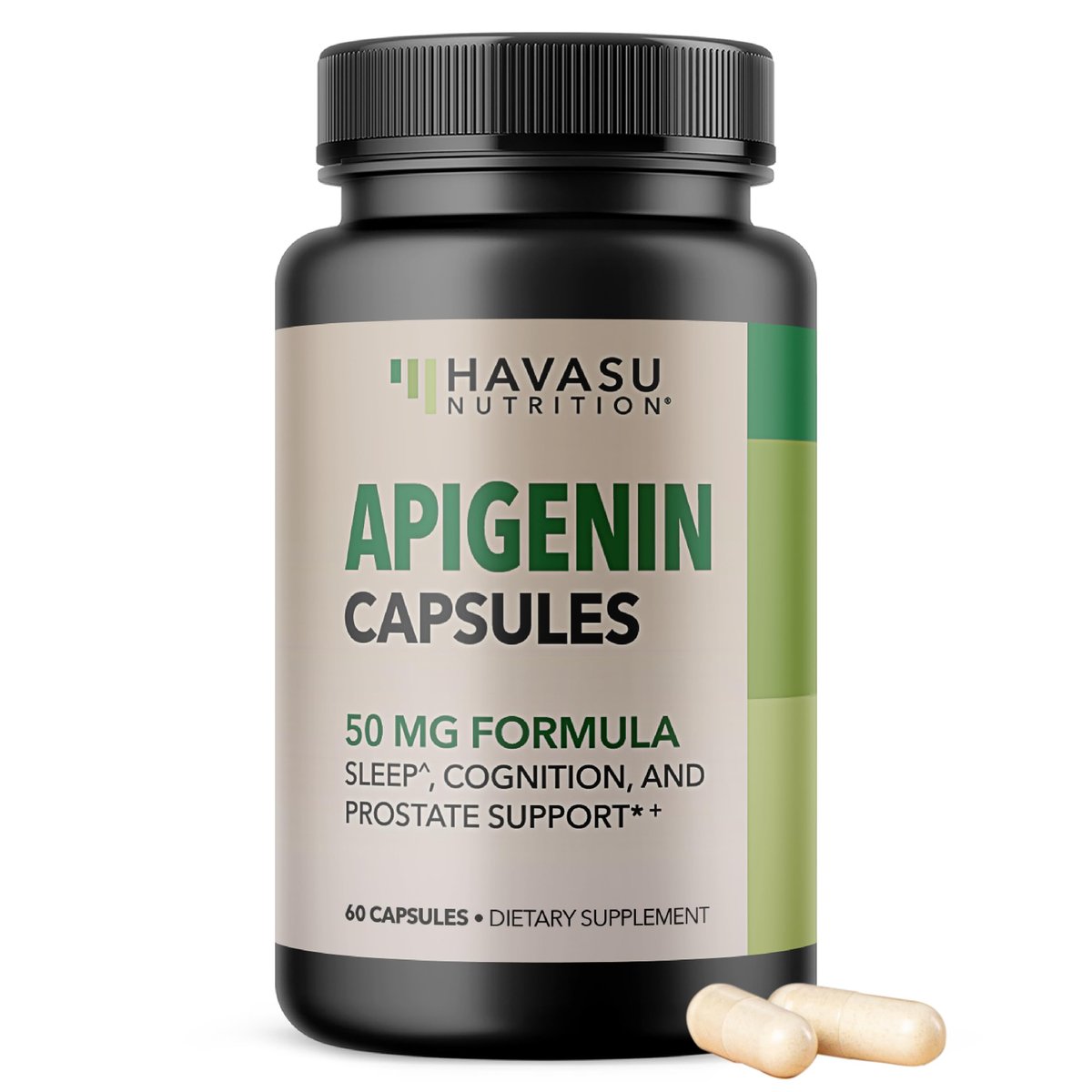 Apigenin Kapseln 50 mg – 60 Stück, Vegan, Non-GMO, Schlaf- und kognitive Unterstützung – Kamillenflavonoid für Entspannung, Prostatagesundheit, Melatoninfrei, Liposomale Formel für verbesserte Absorption
