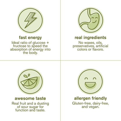 Skratch Labs Energy Chews Matcha + Lemon (10er Pack) – Vegane Gummis für Sportler, Glutenfrei, Alternative zu Gels