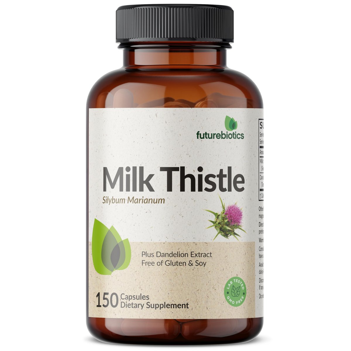 Futurebiotics Mariendistel Silymarin & Löwenzahn Extrakt – Leberunterstützung, Antioxidantien, Entgiftung, 150 Kapseln