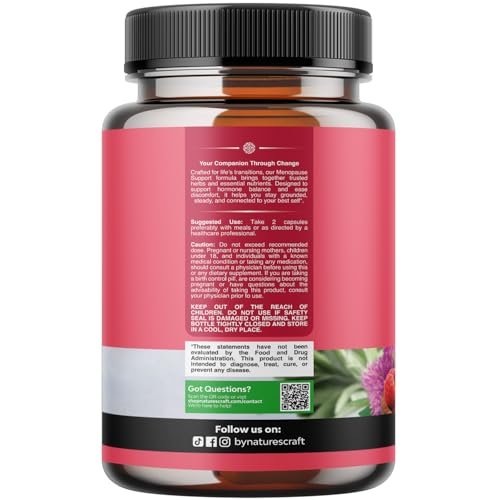 Komplettes pflanzliches Wechseljahre-Präparat für Frauen – Multibenefit Menopause Ease Hormonbalance gegen Nachtschweiß, Stimmungsschwankungen und mehr mit Dong Quai, Mönchspfeffer und Traubensilberkerze – 30 Kapseln