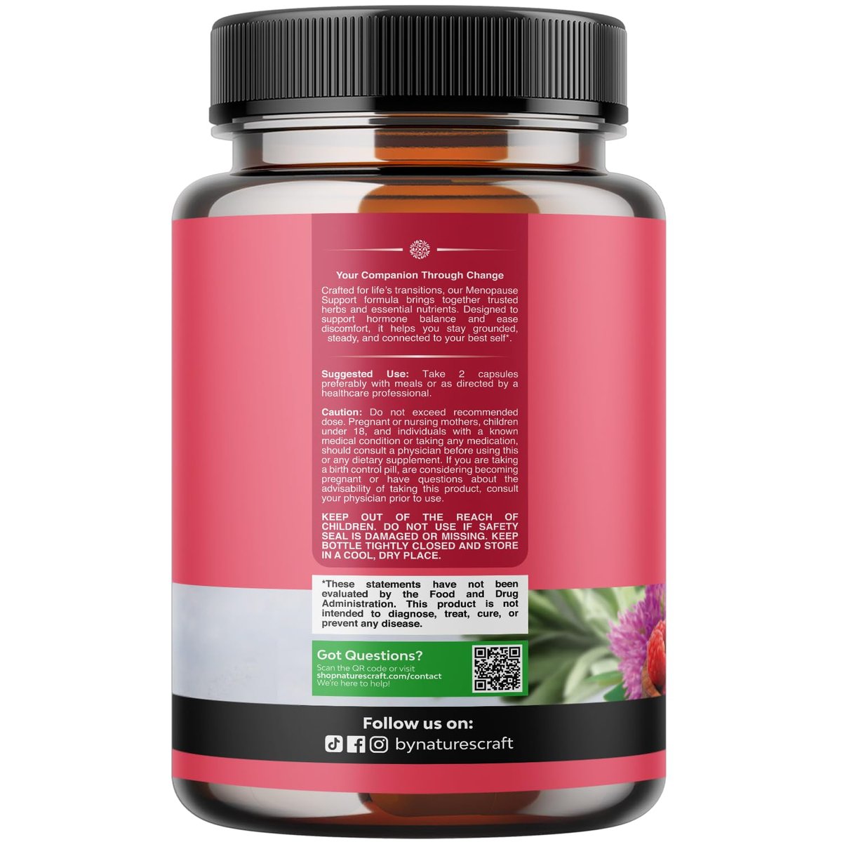 Komplettes pflanzliches Wechseljahre-Präparat für Frauen – Multibenefit Menopause Ease Hormonbalance gegen Nachtschweiß, Stimmungsschwankungen und mehr mit Dong Quai, Mönchspfeffer und Traubensilberkerze – 30 Kapseln