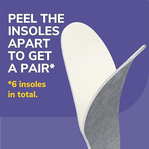 Dr. Scholl’s Go Sockless! Polster-Einlegesohlen für Damen und Herren, Unisex, 3 Paar, zuschneidbar – Feuchtigkeitsabsorbierend für trockene Füße, mit plüschiger Frottierschicht für zusätzlichen Komfort